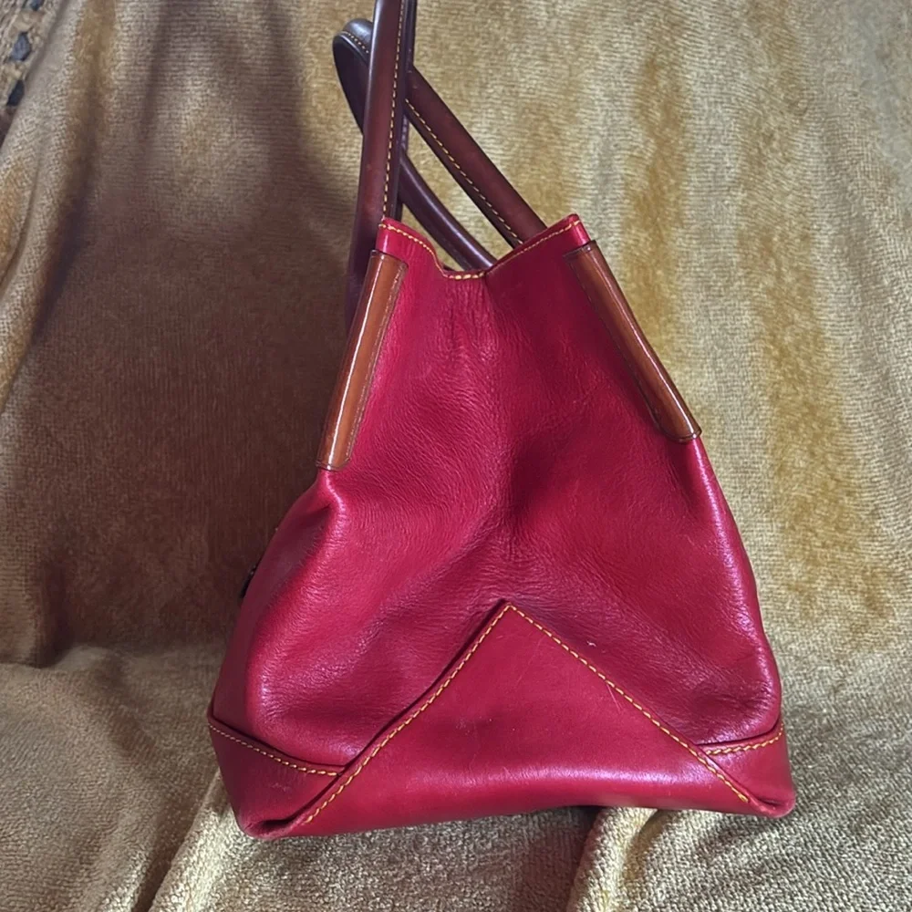 Dooney & Bourke Red Vintage Leather Handbag